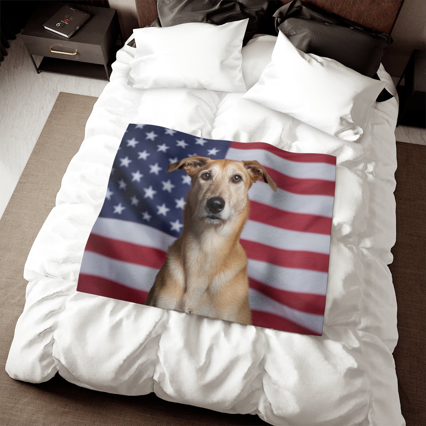 American Staghound Patriotic Blanket