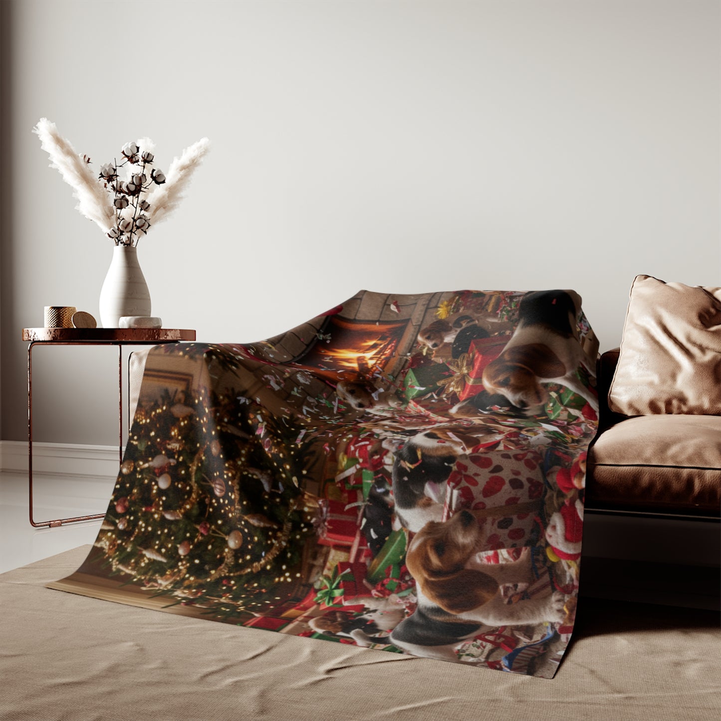 Petit Basset Griffon Vendeen Holiday Frenzy Blanket
