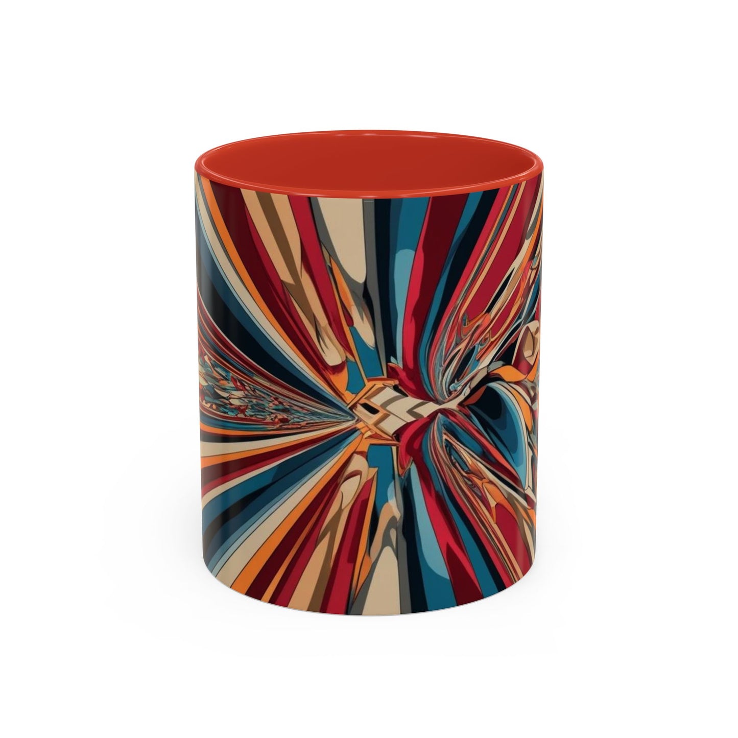 Optical Illusion Accent Mug – Ceramic Coffee Cup