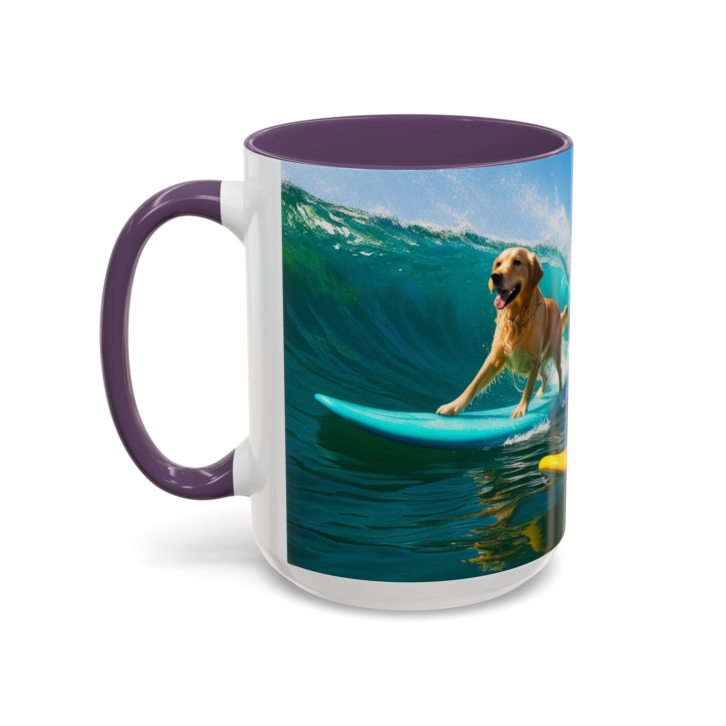 Mug à café Surf Dogs Accent - Cadeau idéal pour les amoureux des chiens