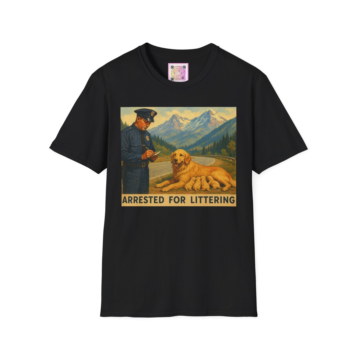 "Arrested for Littering" Retro Tee Shirt