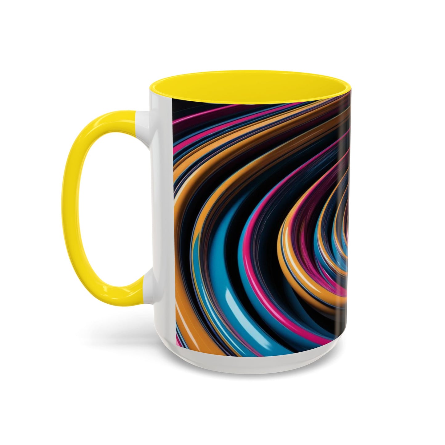 Optical Illusion Accent Mug – Ceramic Coffee Cup