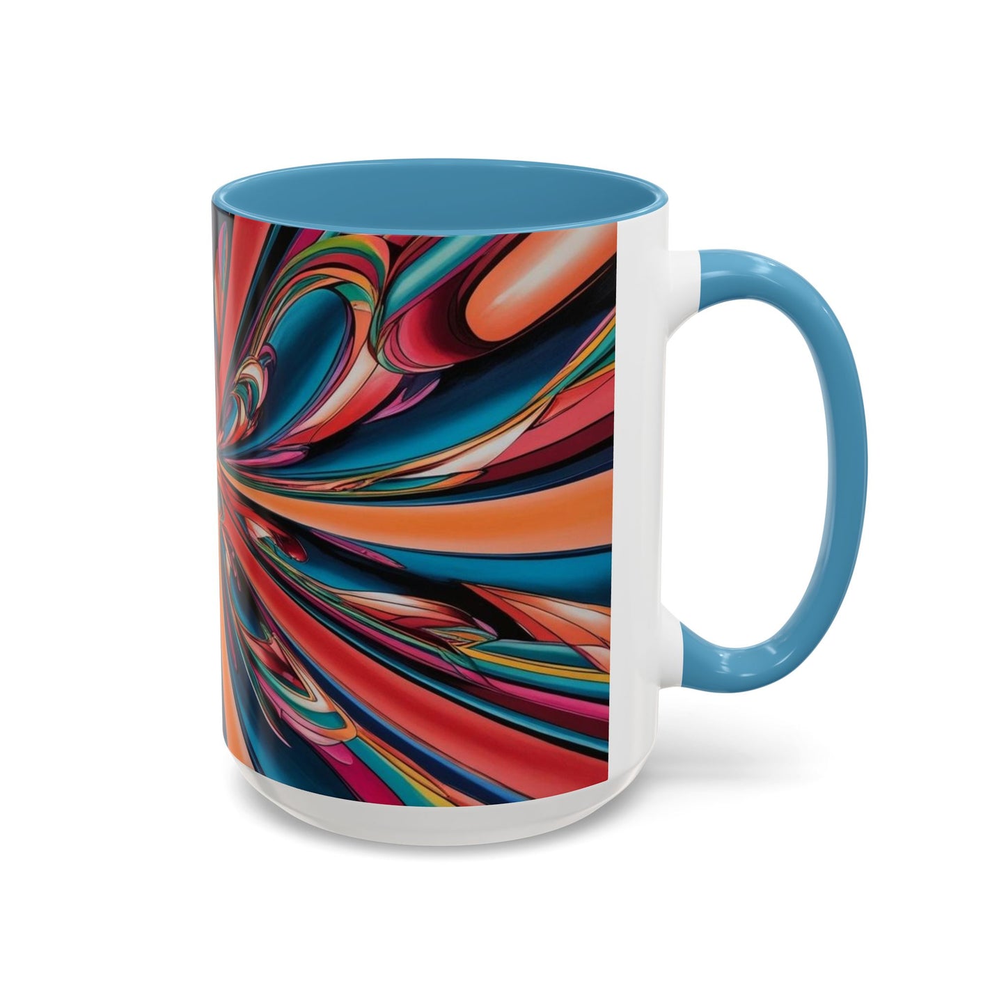 Optical Illusion Accent Mug – Ceramic Coffee Cup