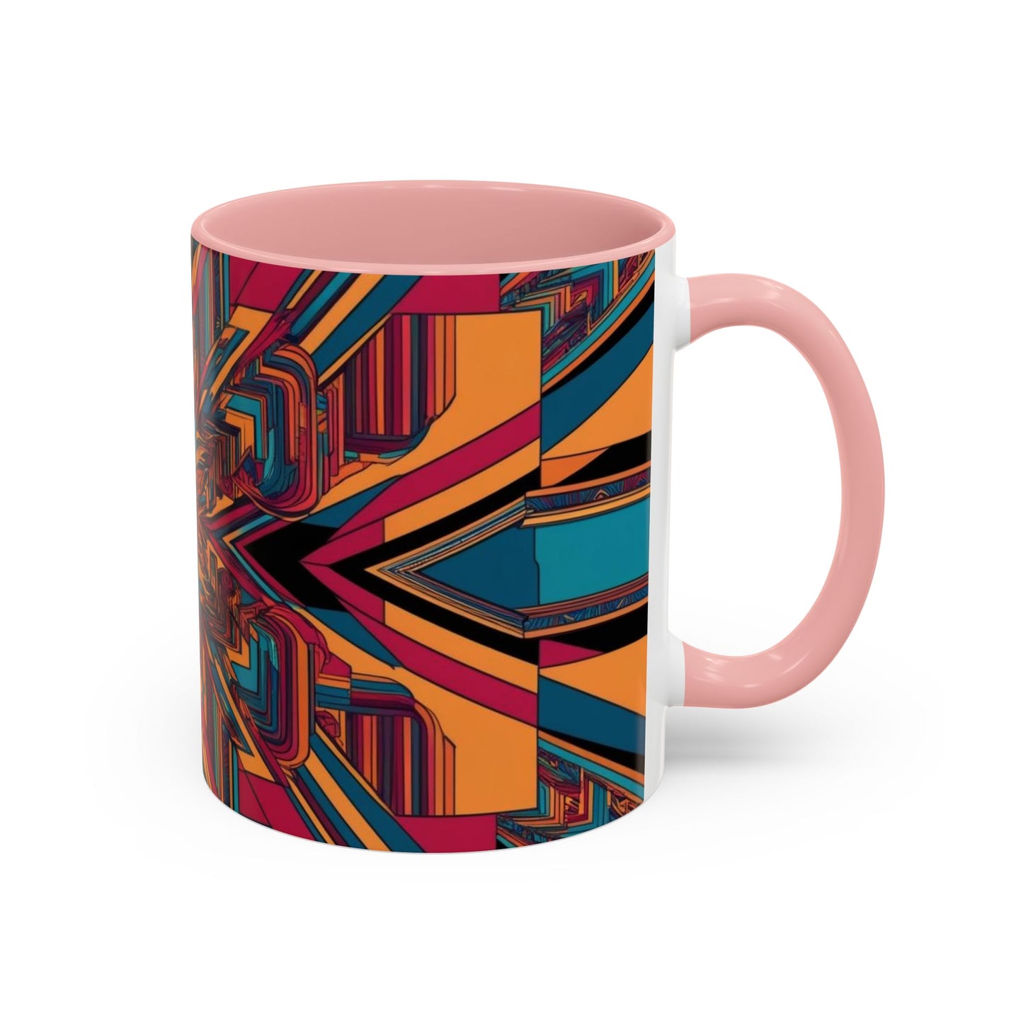 Optical Illusion Accent Mug – Ceramic Coffee Cup