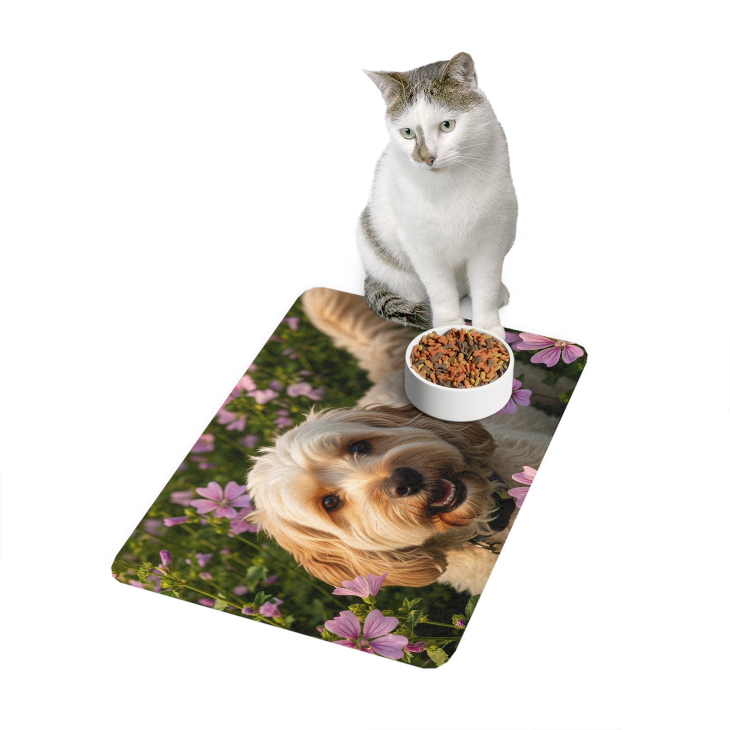 Tapete para comida de mascotas (12 x 18) - Cockapoo