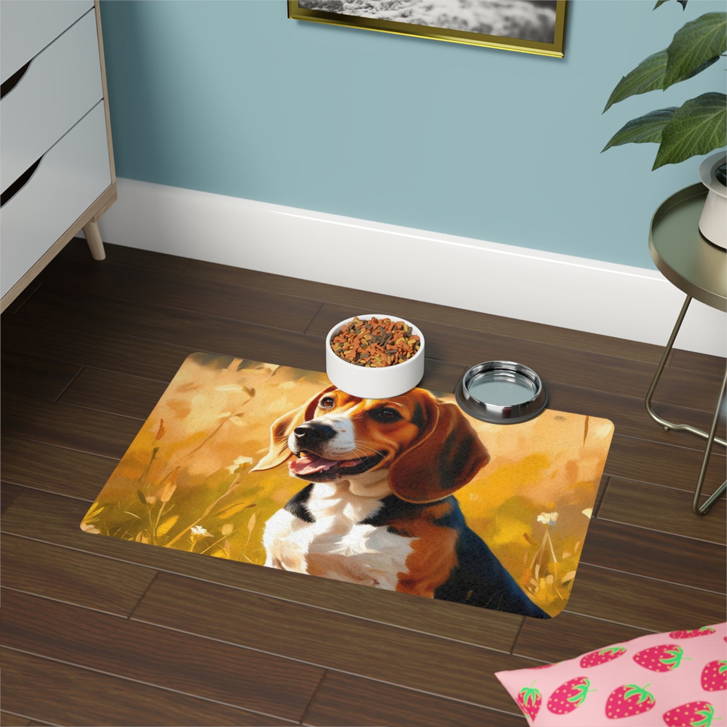 Pet Food Mat (12x18) - Beagle