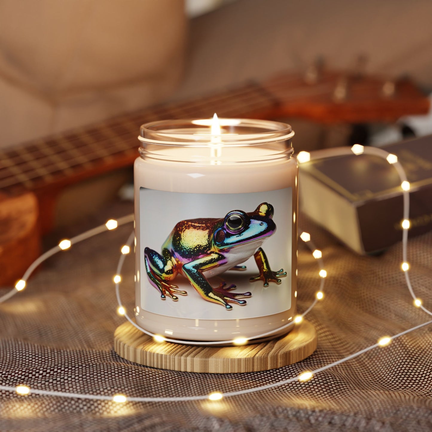 Rainbow Glittery Frog- Scented Soy Candle, 9oz