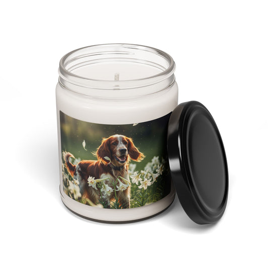 Irish Red and White Setter- Scented Soy Candle, 9oz