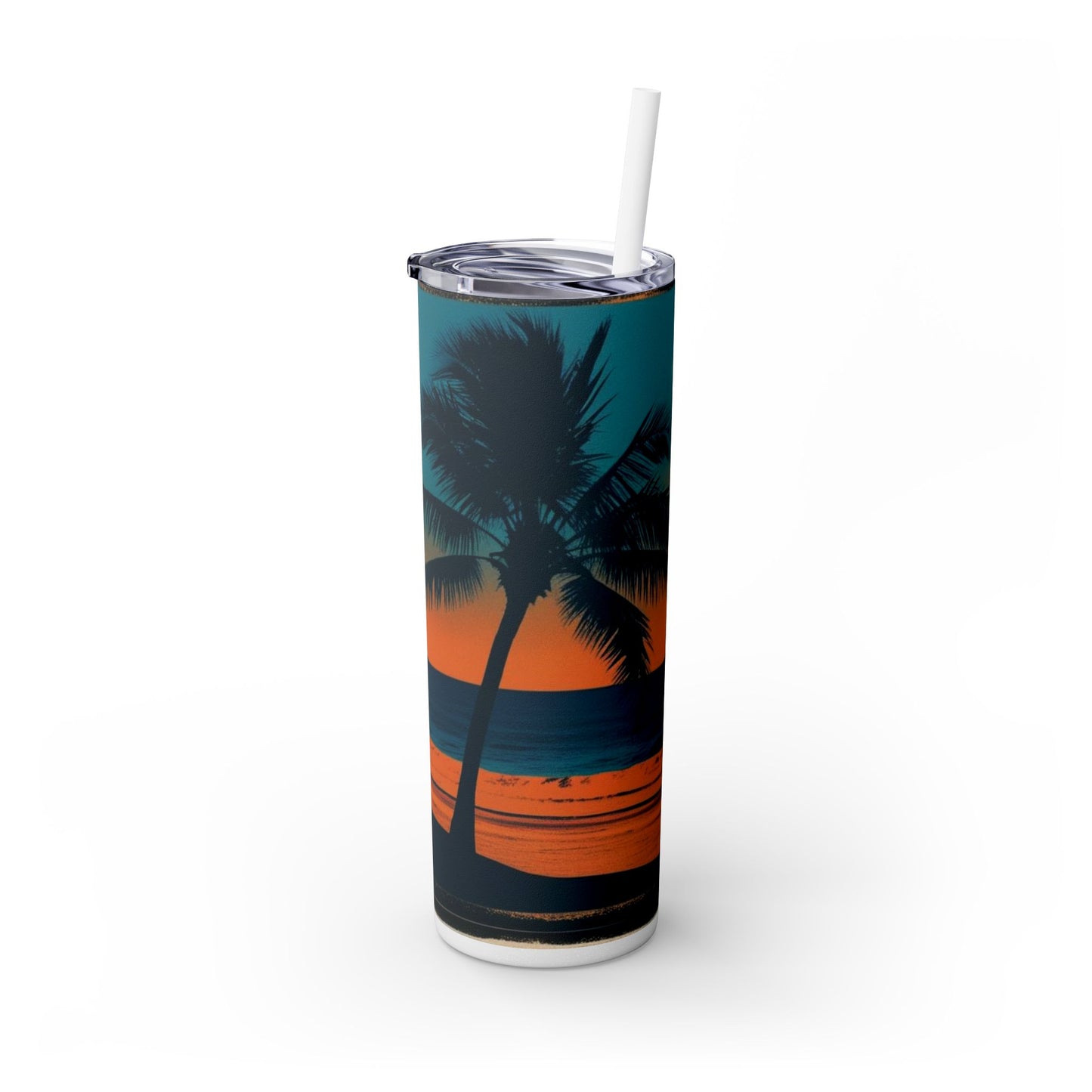 Brilliant Sunrise Skinny Tumbler with Straw, 20oz