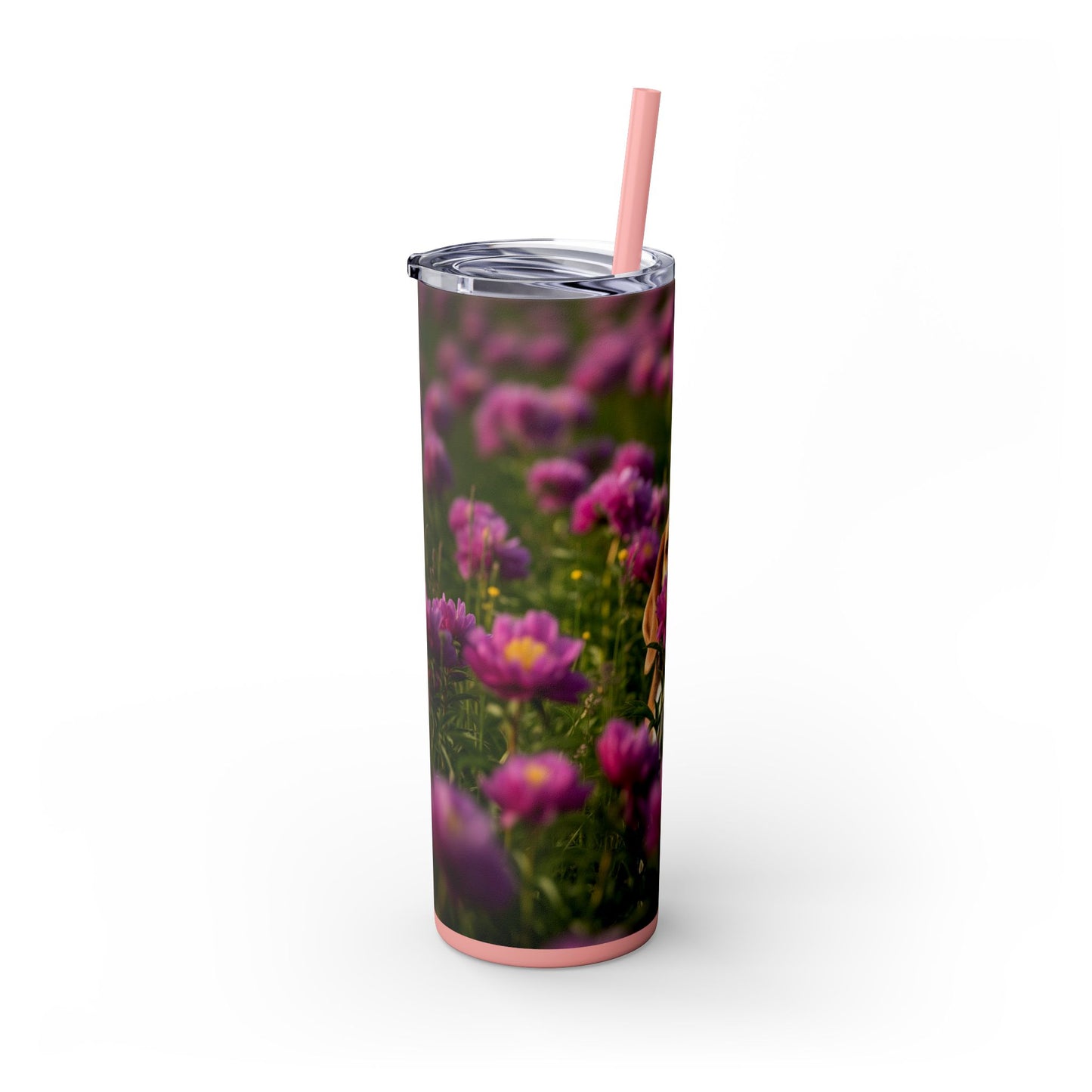 Beagle Skinny Tumbler with Straw, 20oz