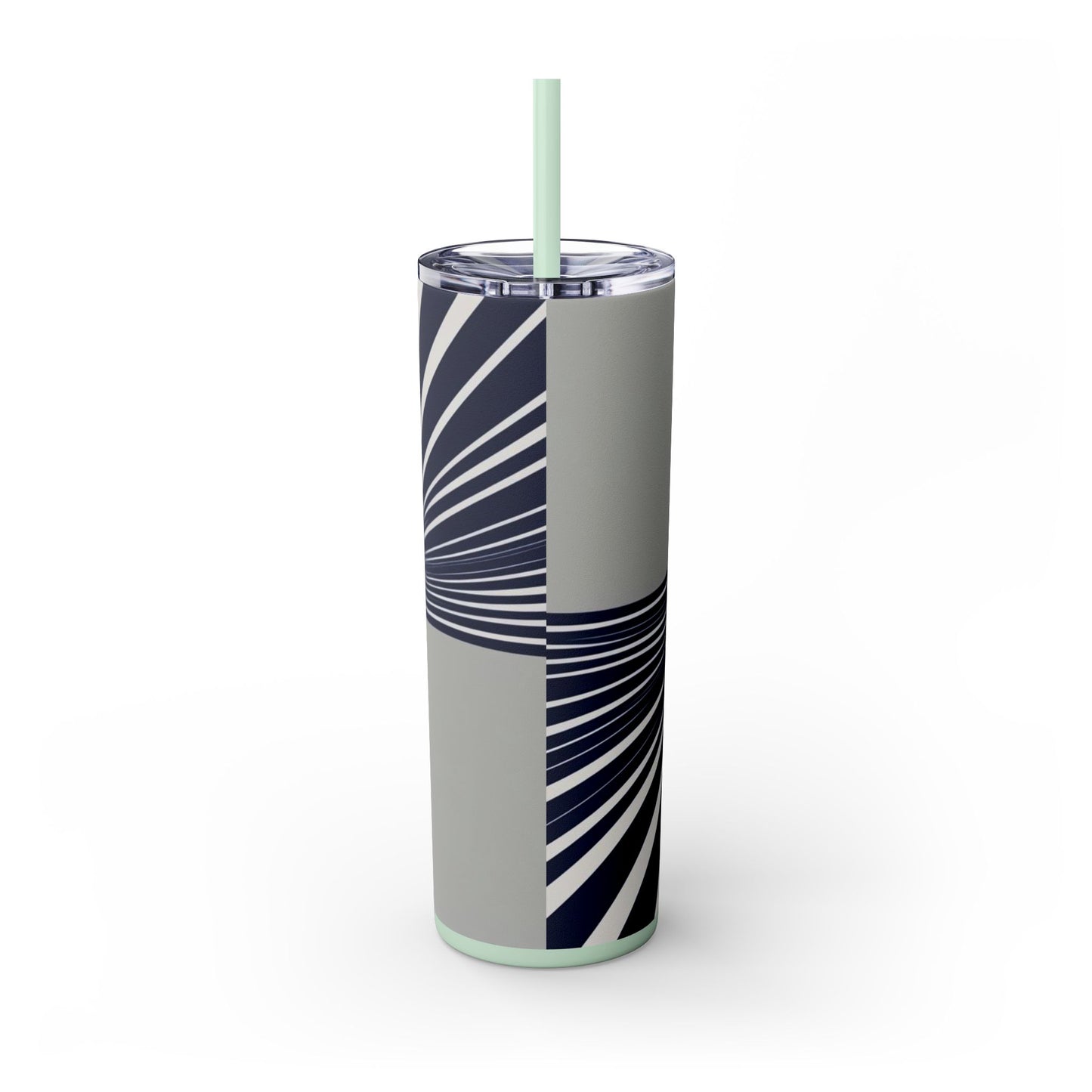 Optical Illusion Skinny Tumbler with Straw, 20oz