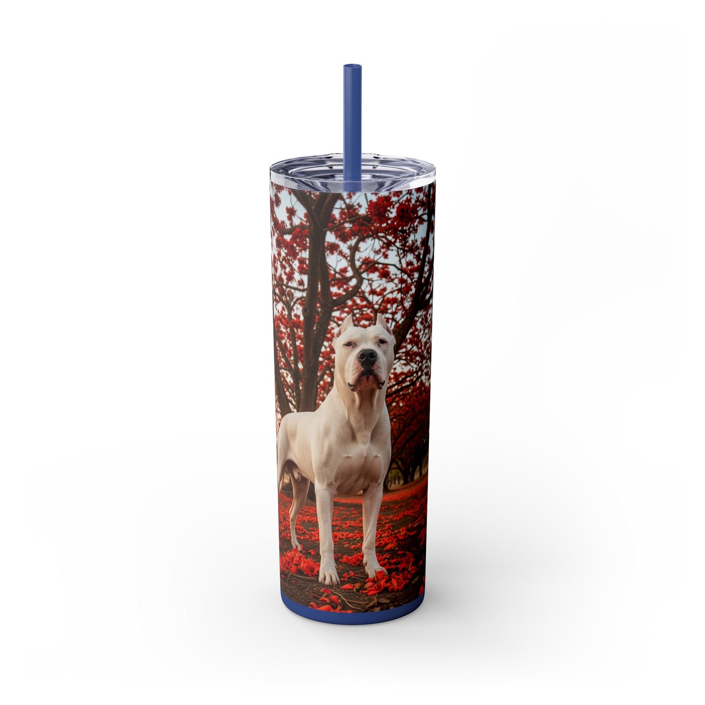 Gobelet Dogo Argentino avec paille, 590 ml