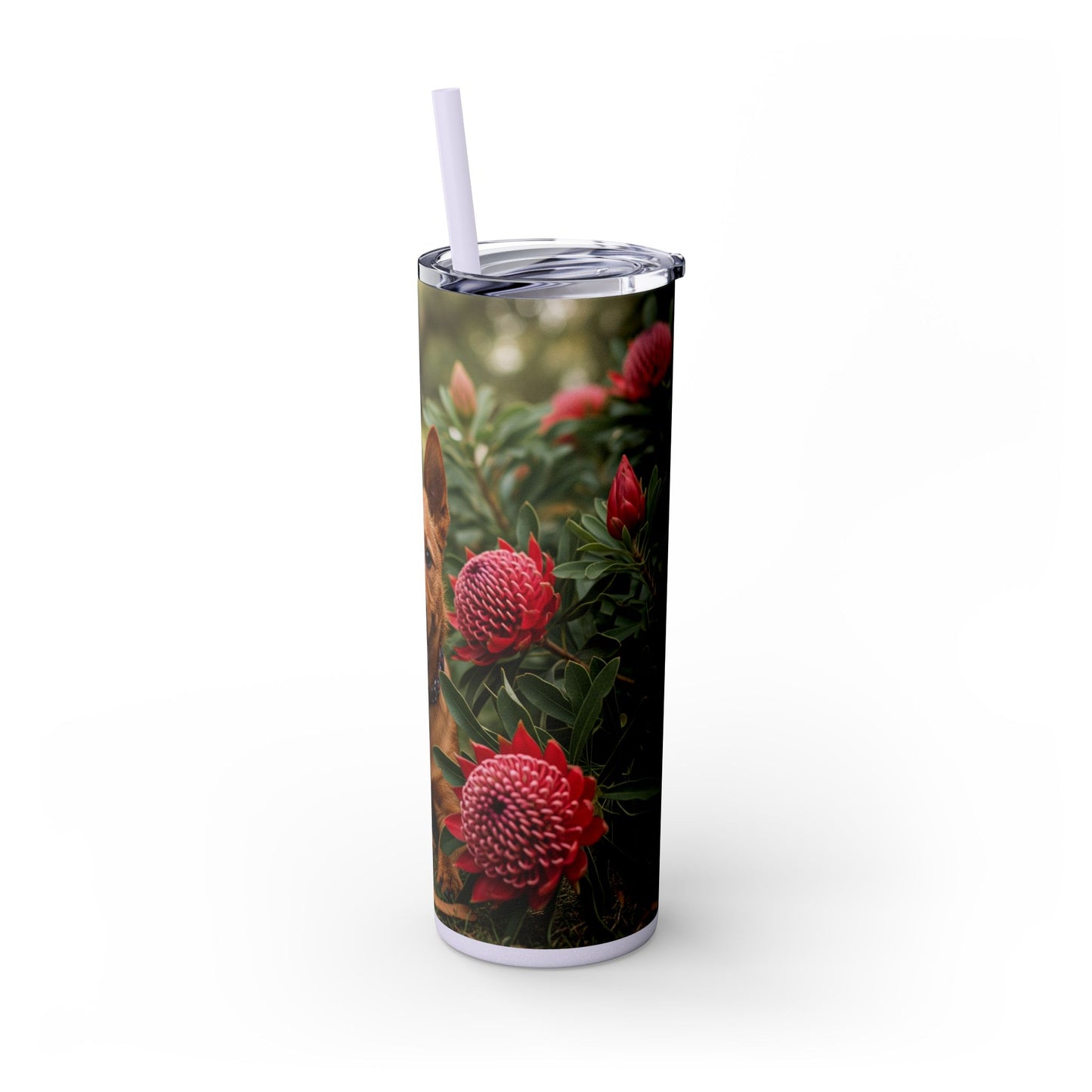Australian Terrier Skinny Tumbler with Straw, 20oz