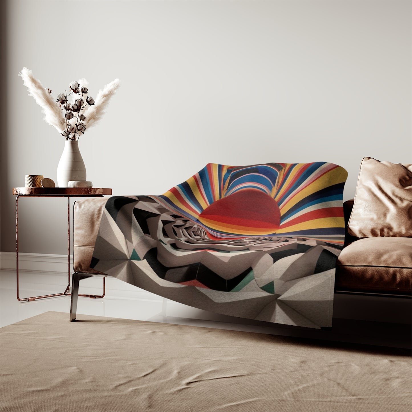 Sweat-shirt/couverture à illusion d'optique