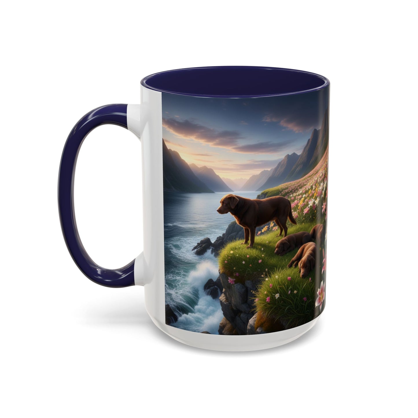 Chocolate Labrador Retriever Accent Mug – Ceramic Coffee Cup