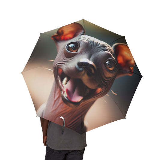 Xoloitzcuintli Semi-Automatic Foldable Umbrella
