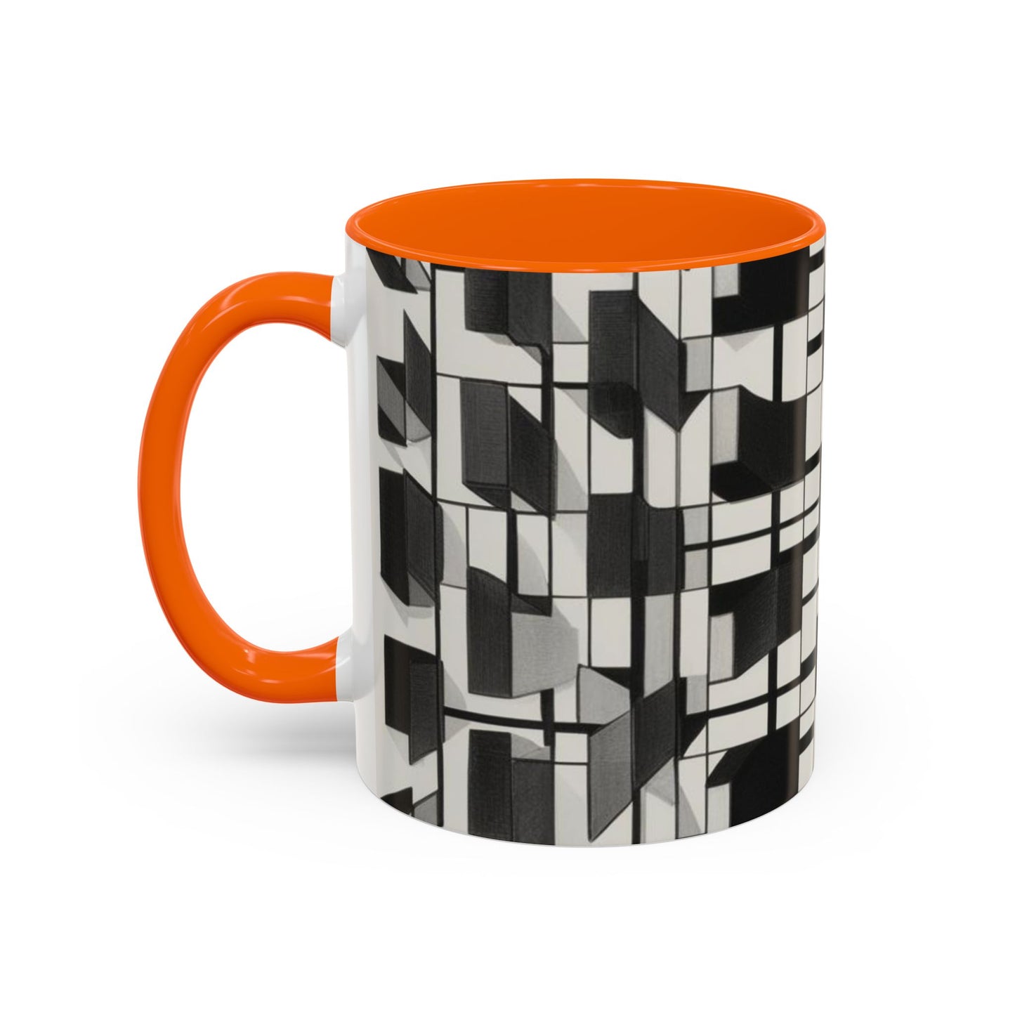 Optical Illusion Accent Mug – Ceramic Coffee Cup