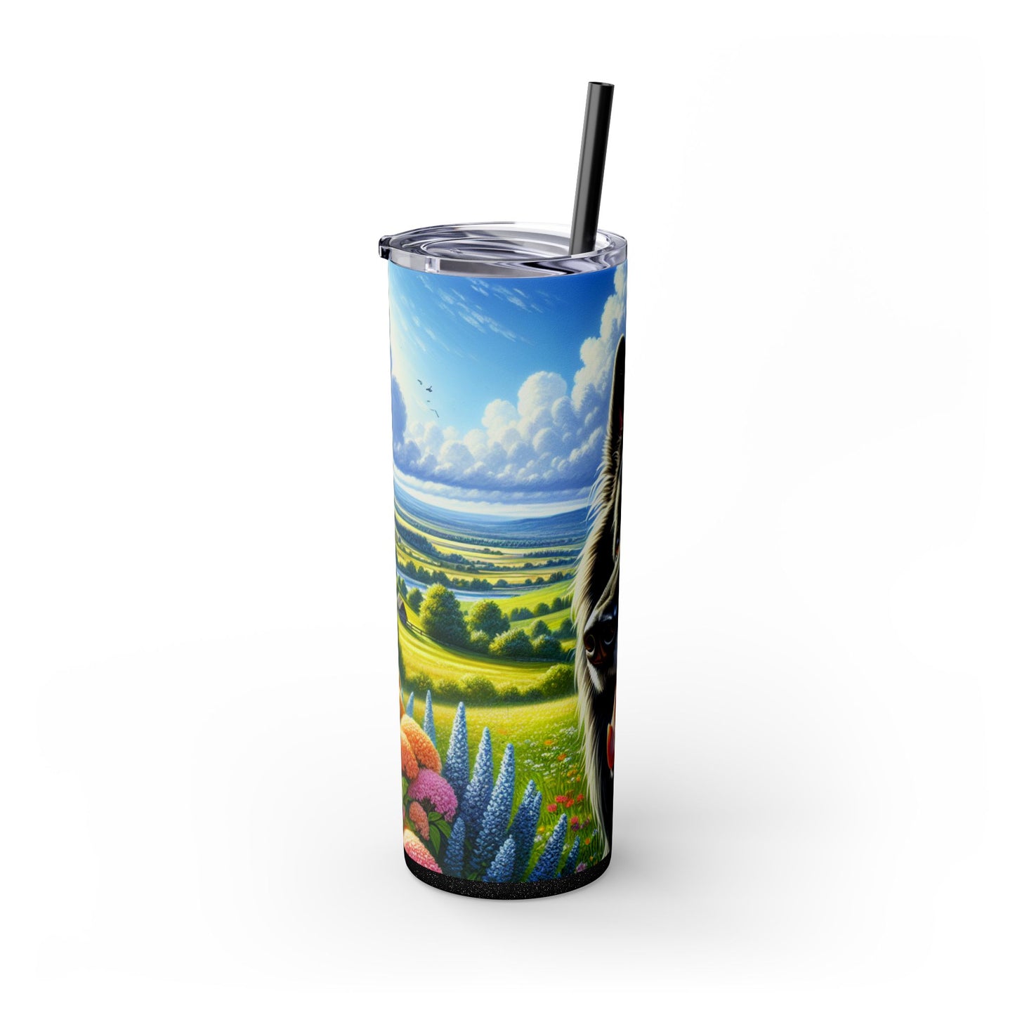 Gobelet isotherme à motif de berger croate avec paille, 59 cl