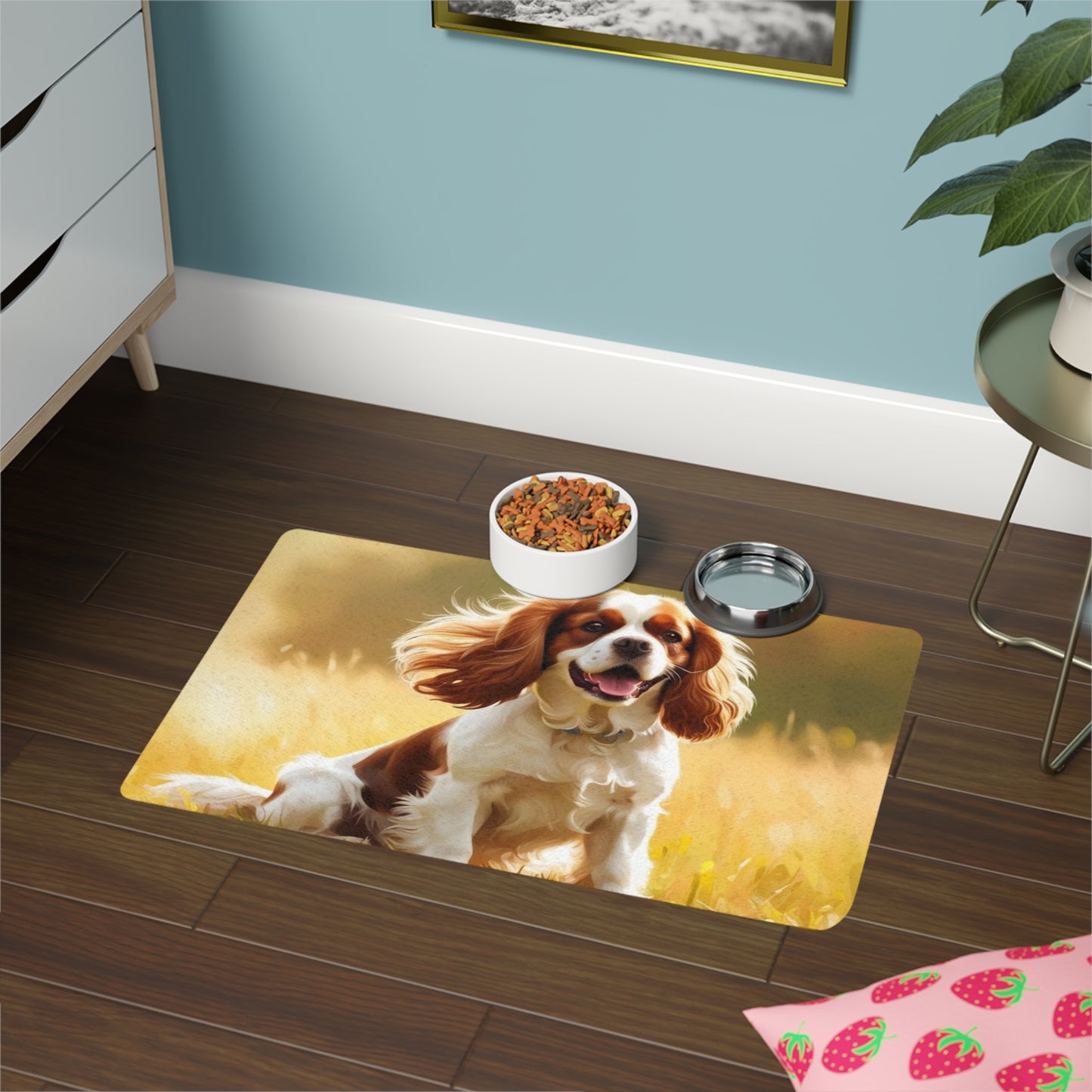 Pet Food Mat (12x18) - King Charles Spaniel