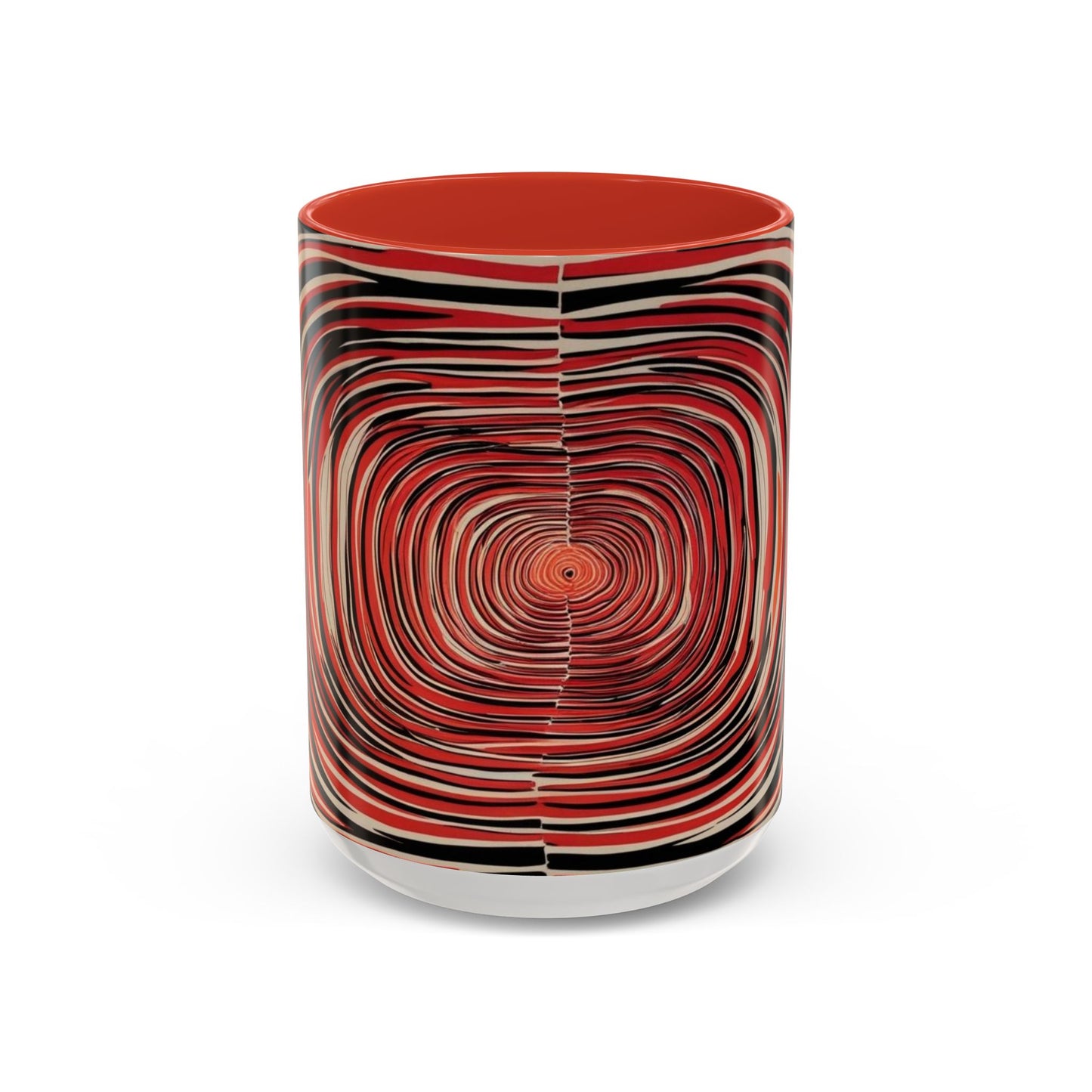 Optical Illusion Accent Mug – Ceramic Coffee Cup