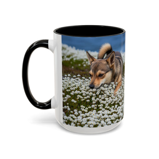 Taza con detalles de Lundehund Noruego: el regalo perfecto para los amantes de los perros