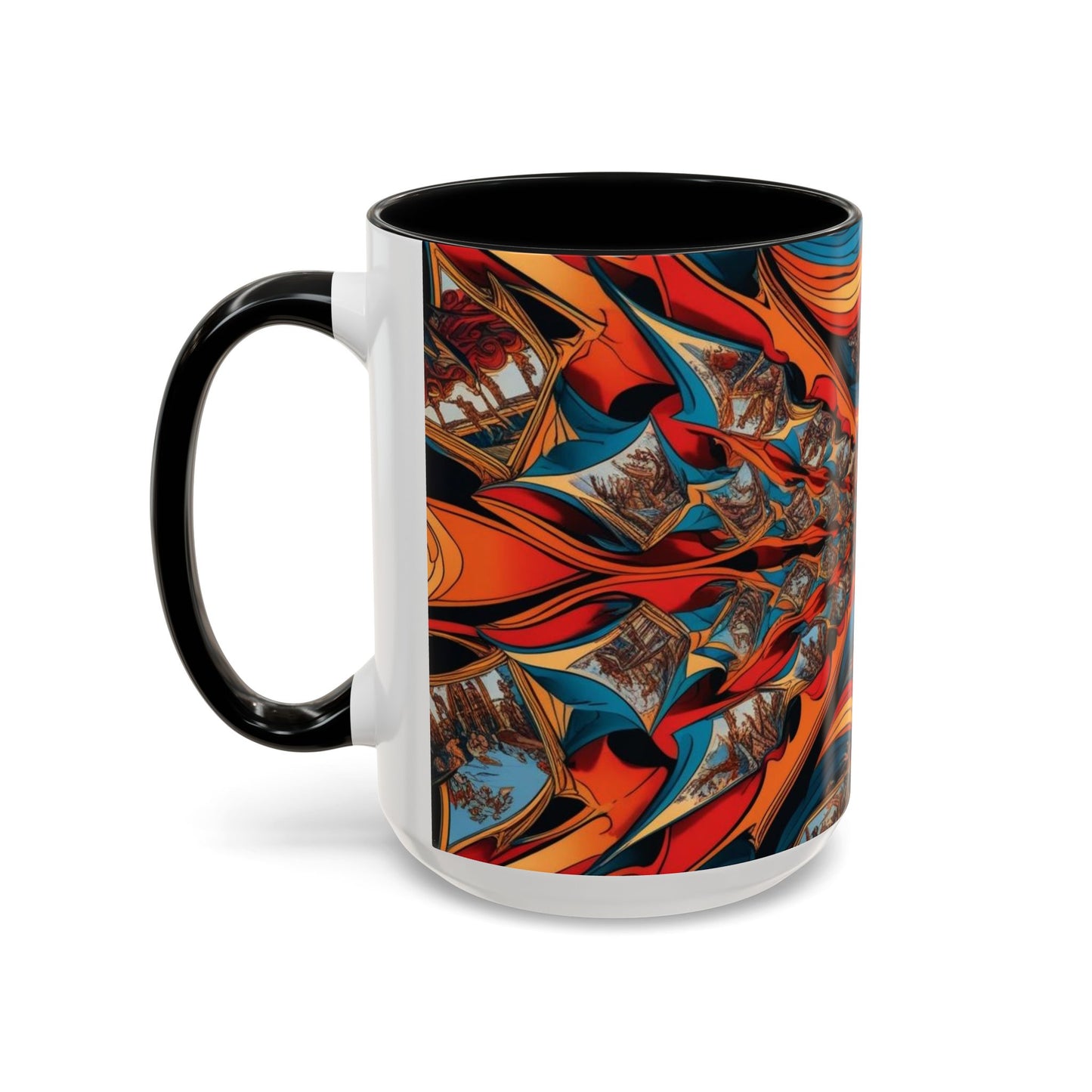 Optical Illusion Accent Mug – Ceramic Coffee Cup