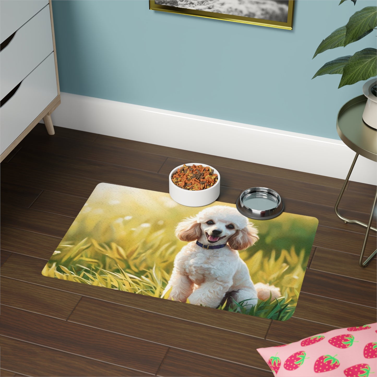 Pet Food Mat (12x18) - Miniature Poodle