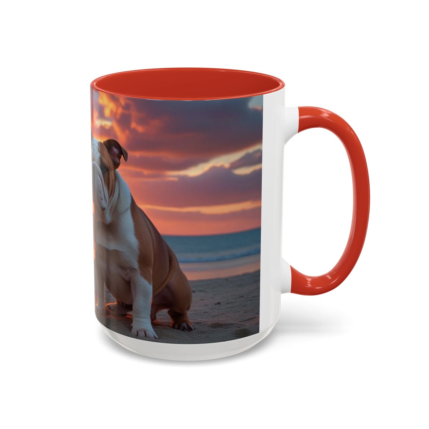 Bulldog Love Accent Coffee Mug - Perfect Gift for Dog Lovers