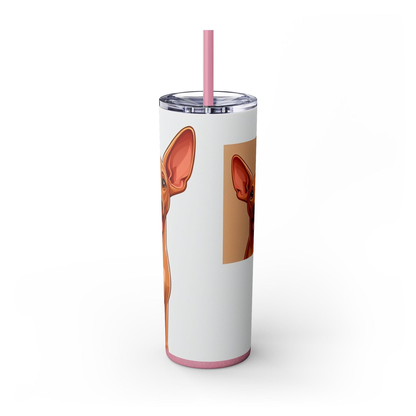 Pharaoh Hound Skinny Tumbler with Straw, 20oz