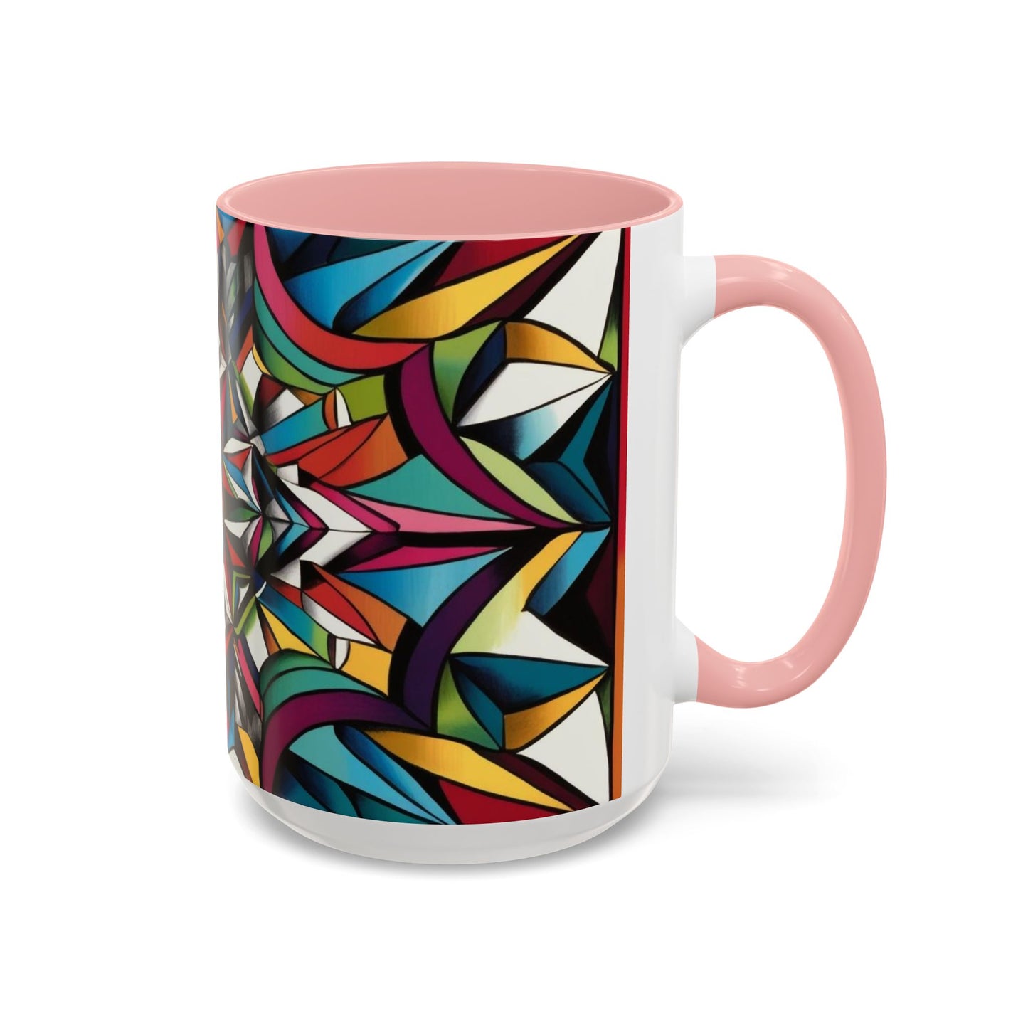 Optical Illusion Accent Mug – Ceramic Coffee Cup