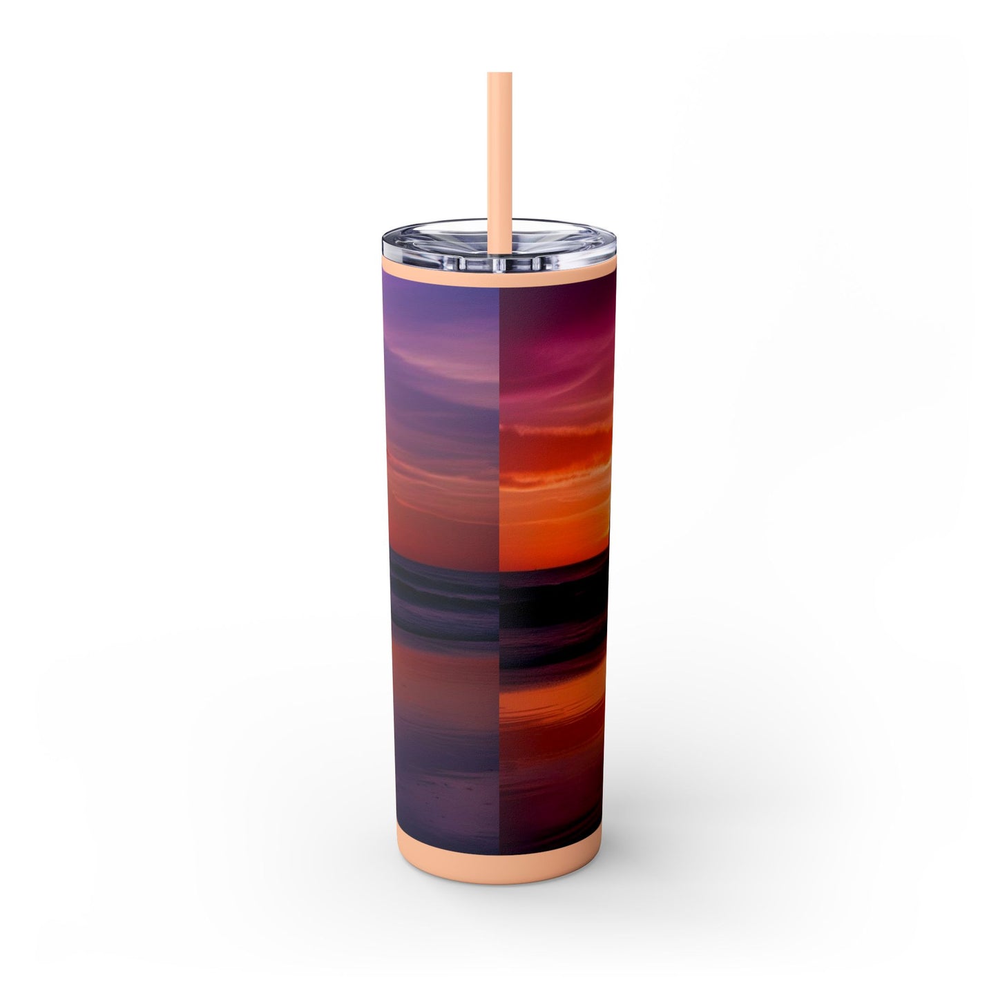 Brilliant Sunrise Skinny Tumbler with Straw, 20oz