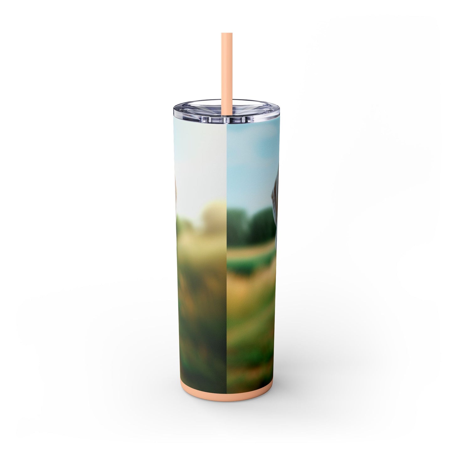 Weimaraner Skinny Tumbler with Straw, 20oz