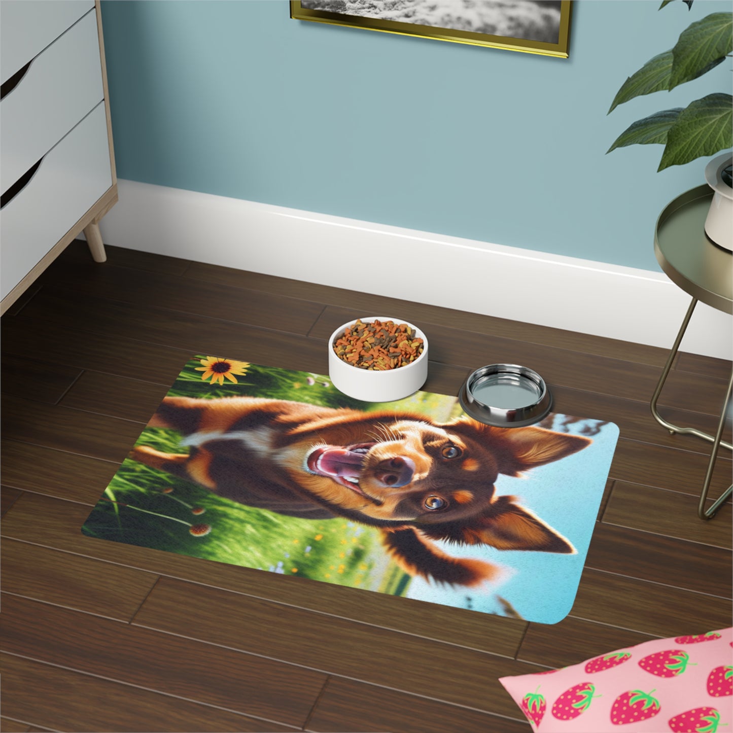 Pet Food Mat (12x18) - Australian Kelpie (Vertical)