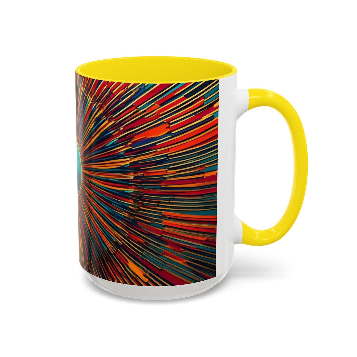 Optical Illusion Accent Mug – Ceramic Coffee Cup