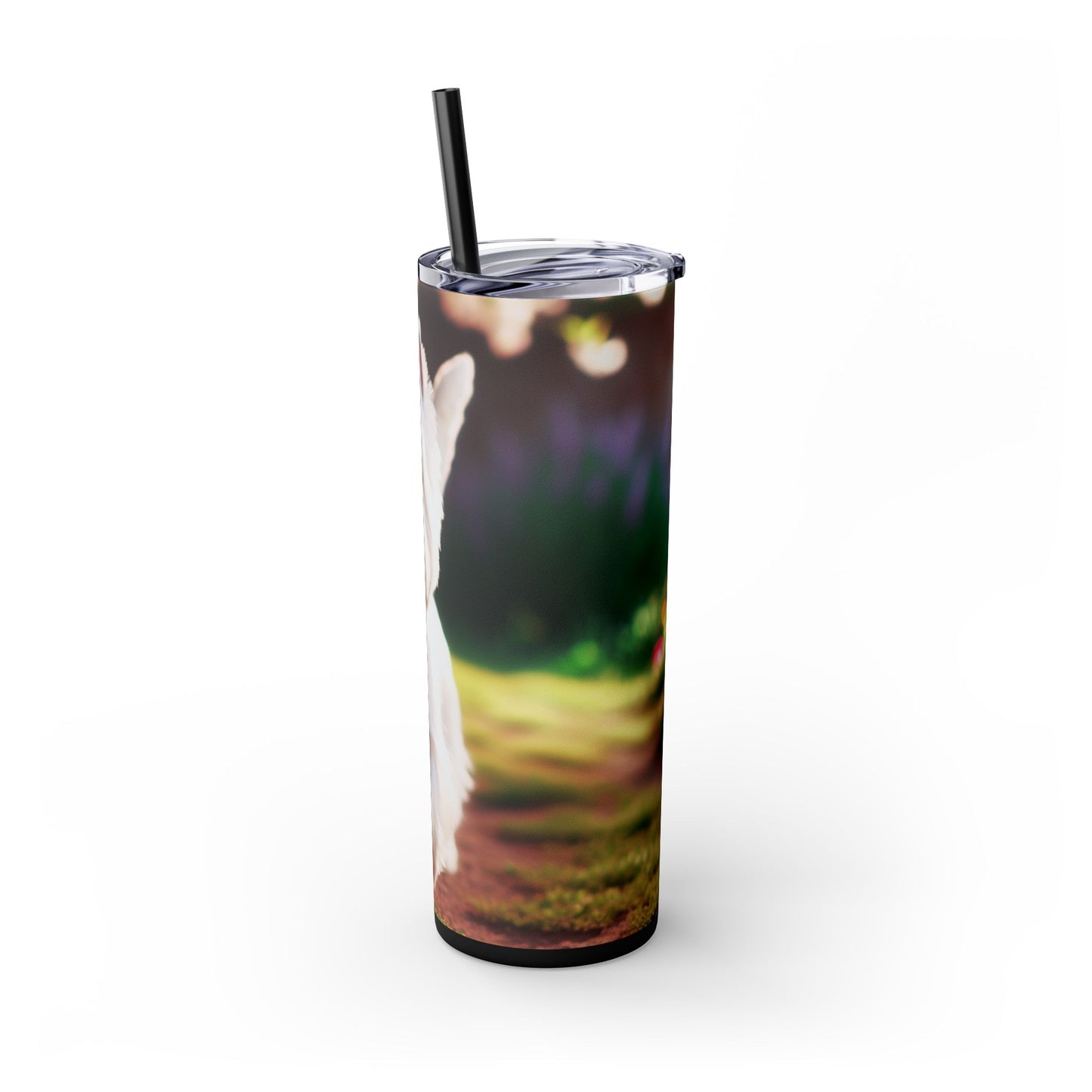 West Highland White Terrier Skinny Tumbler with Straw, 20oz