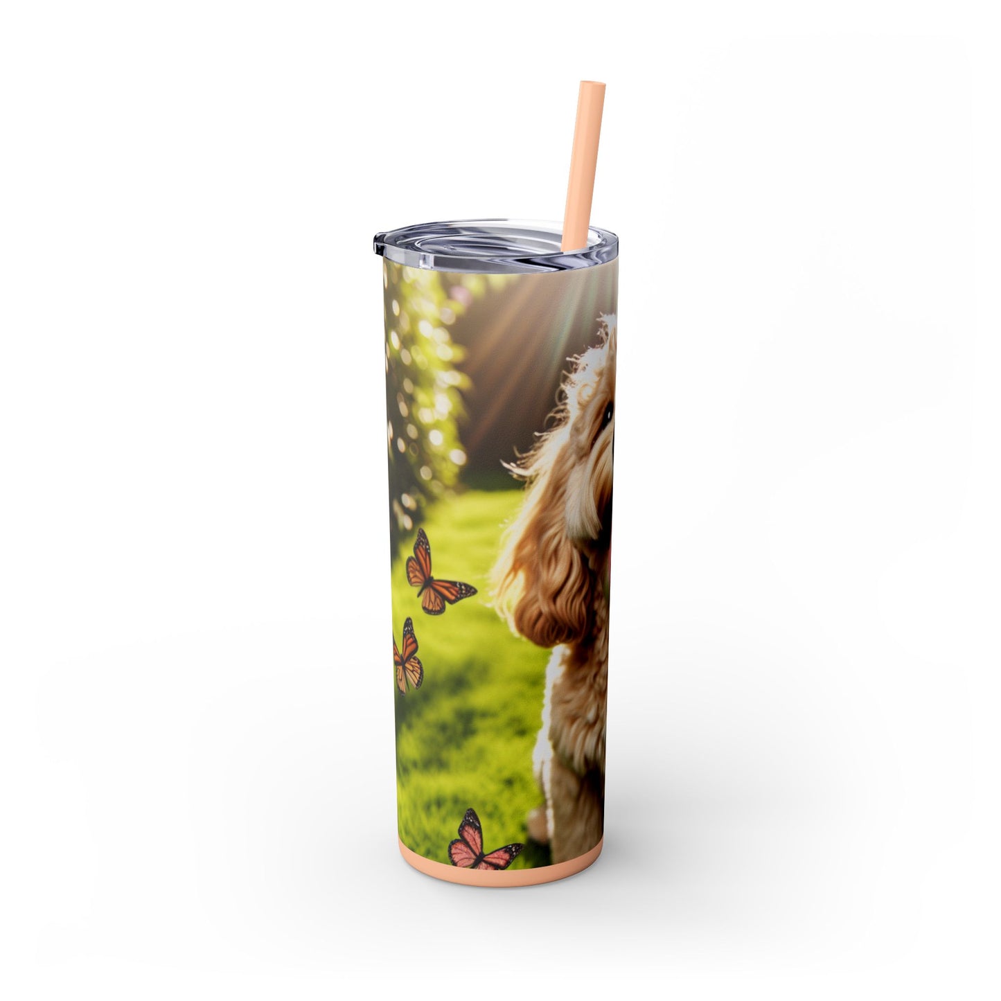 Skinny Tumbler with Straw – 20 oz Stainless Steel Cup