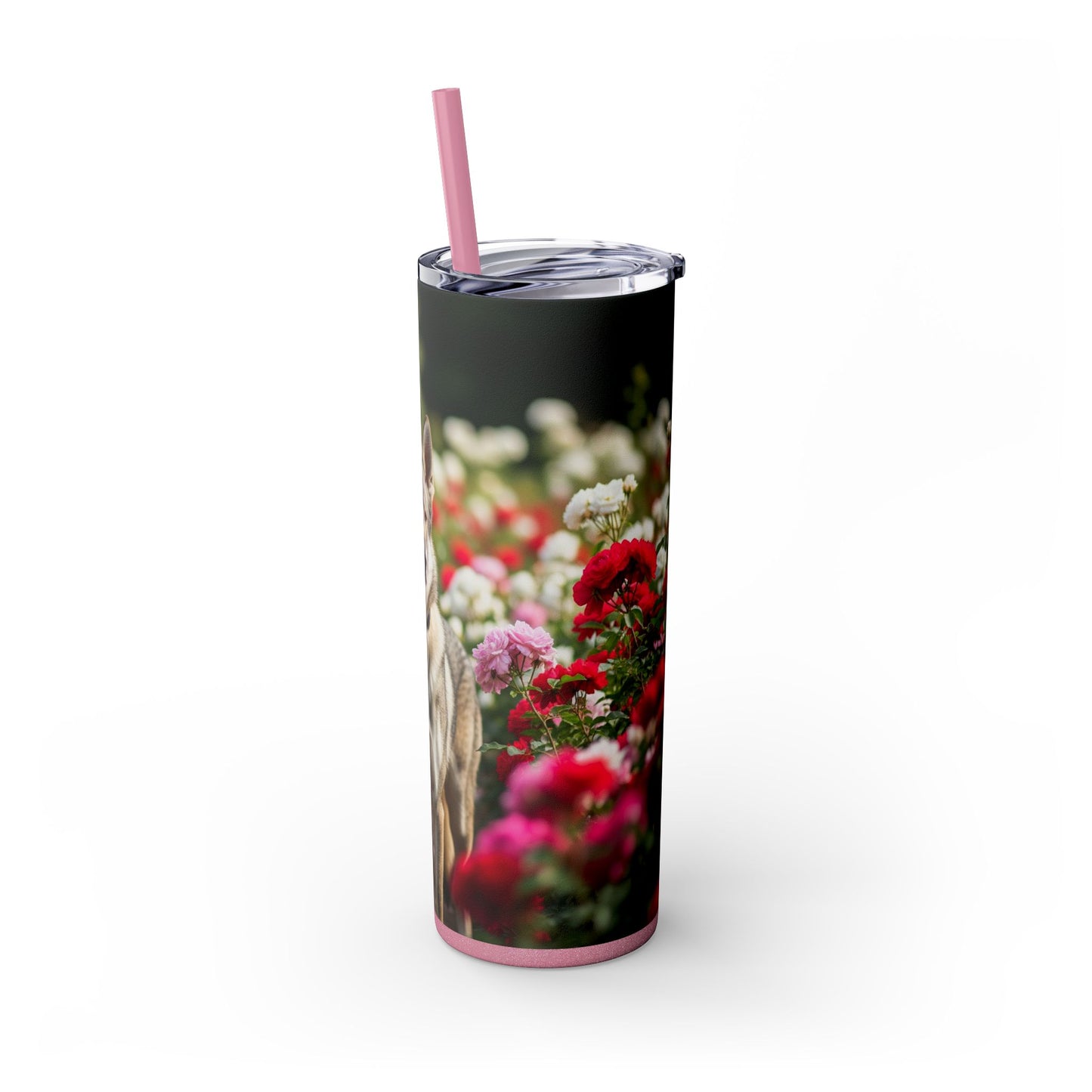 Skinny Tumbler with Straw – 20 oz Stainless Steel Cup