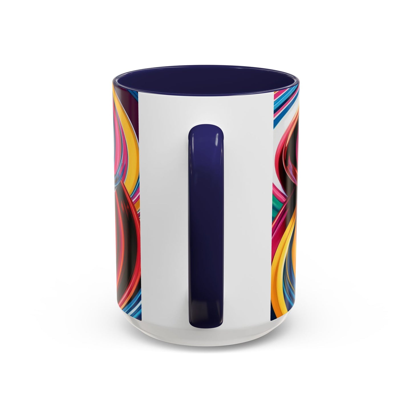 Optical Illusion Accent Mug – Ceramic Coffee Cup
