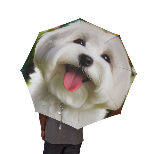 Coton de Tulear Semi-Automatic Foldable Umbrella