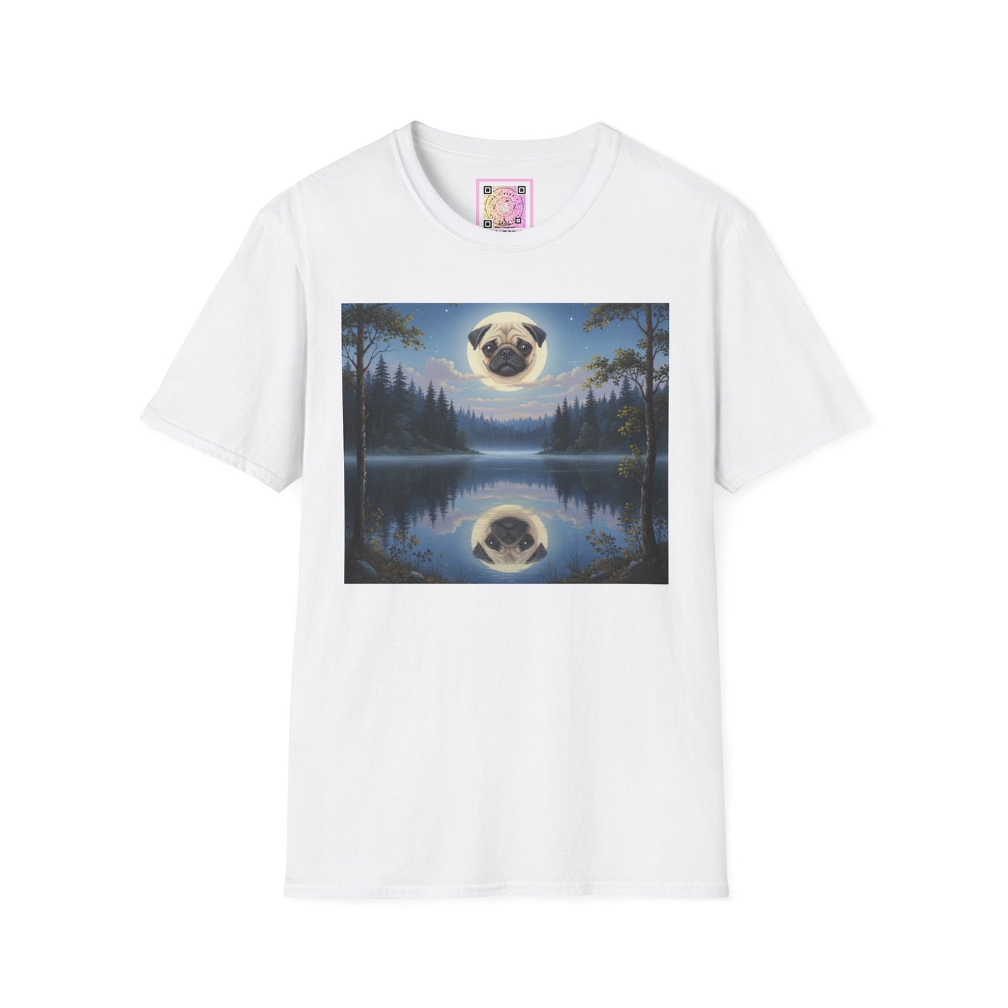 Canine Canvas Collection: Pug Moon Tee Shirt