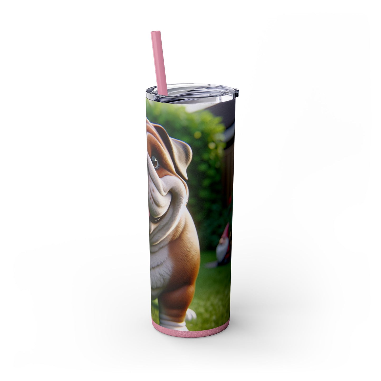 Olde English Bulldogge Tumbler with Straw, 20oz