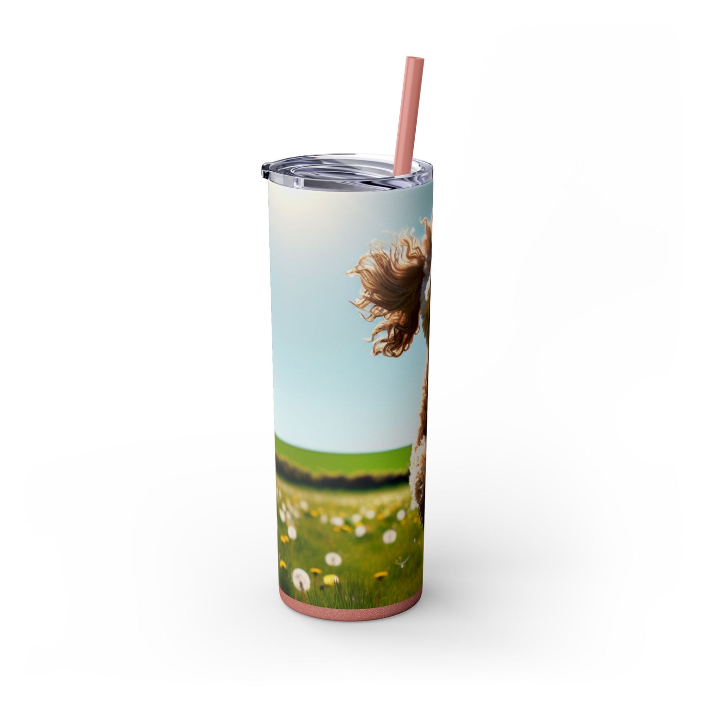 Spoodle Skinny Tumbler with Straw, 20oz