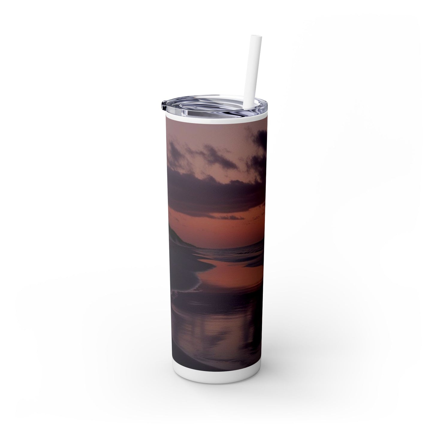 Brilliant Sunrise Skinny Tumbler with Straw, 20oz