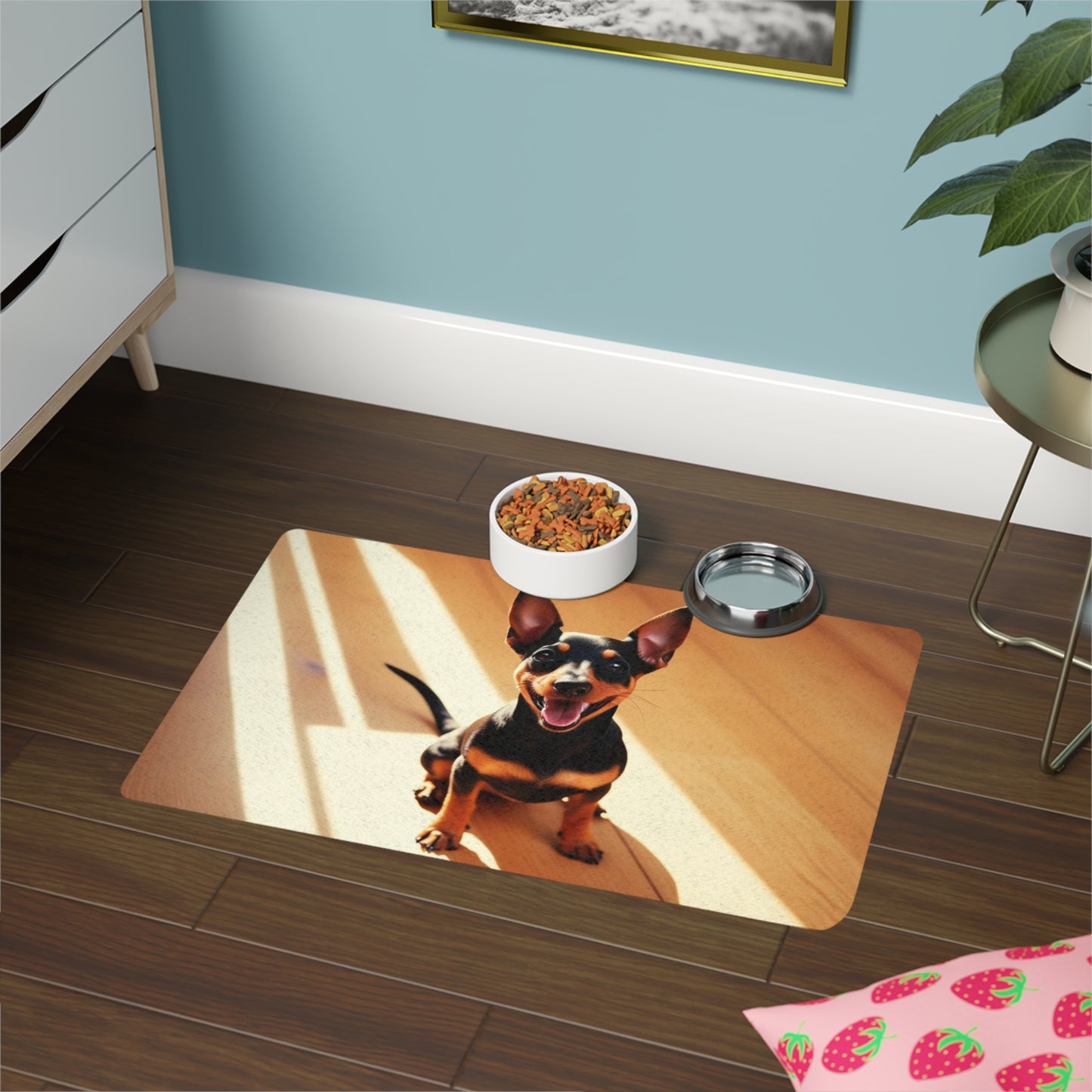 Pet Food Mat (12x18) - Miniature Pinscher