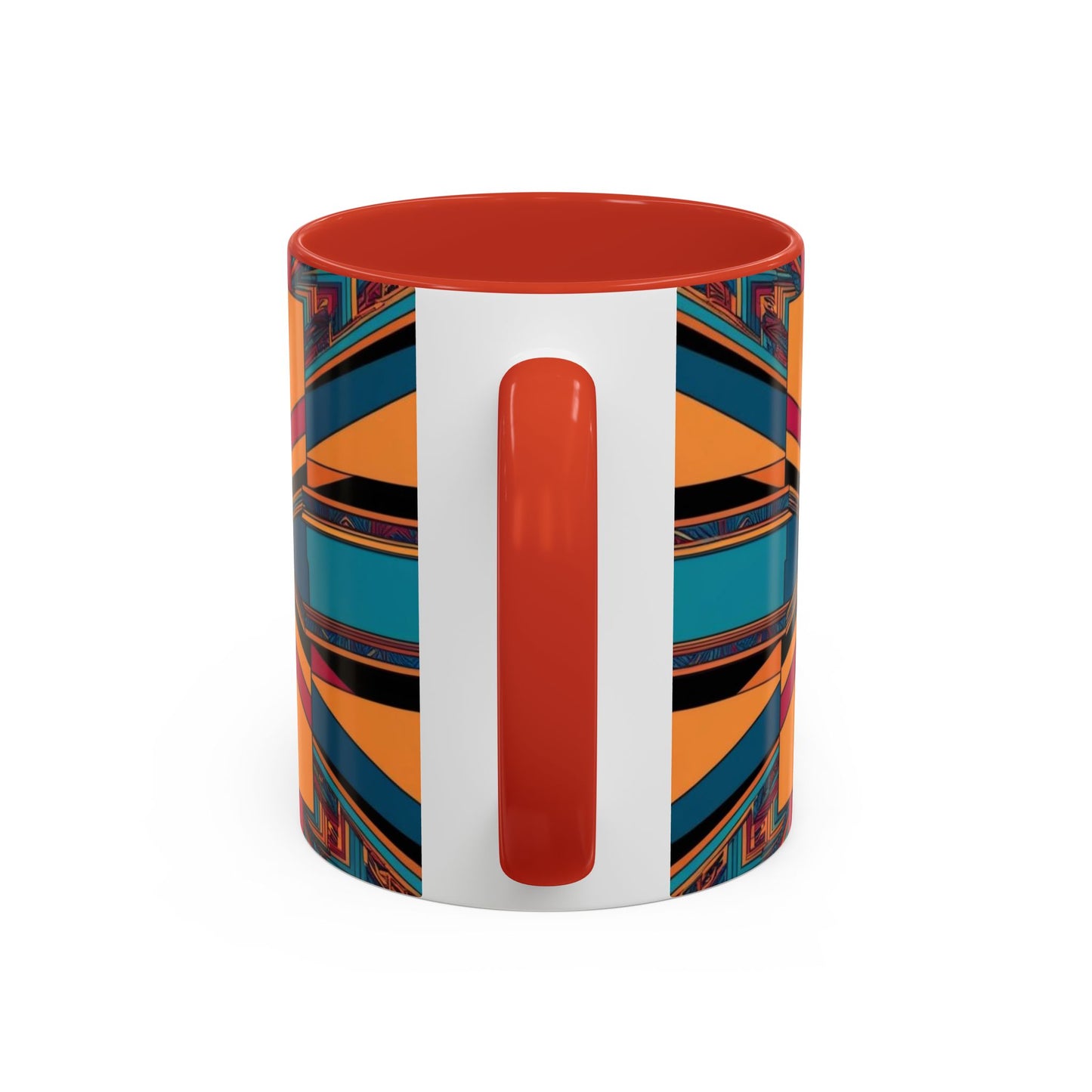 Optical Illusion Accent Mug – Ceramic Coffee Cup
