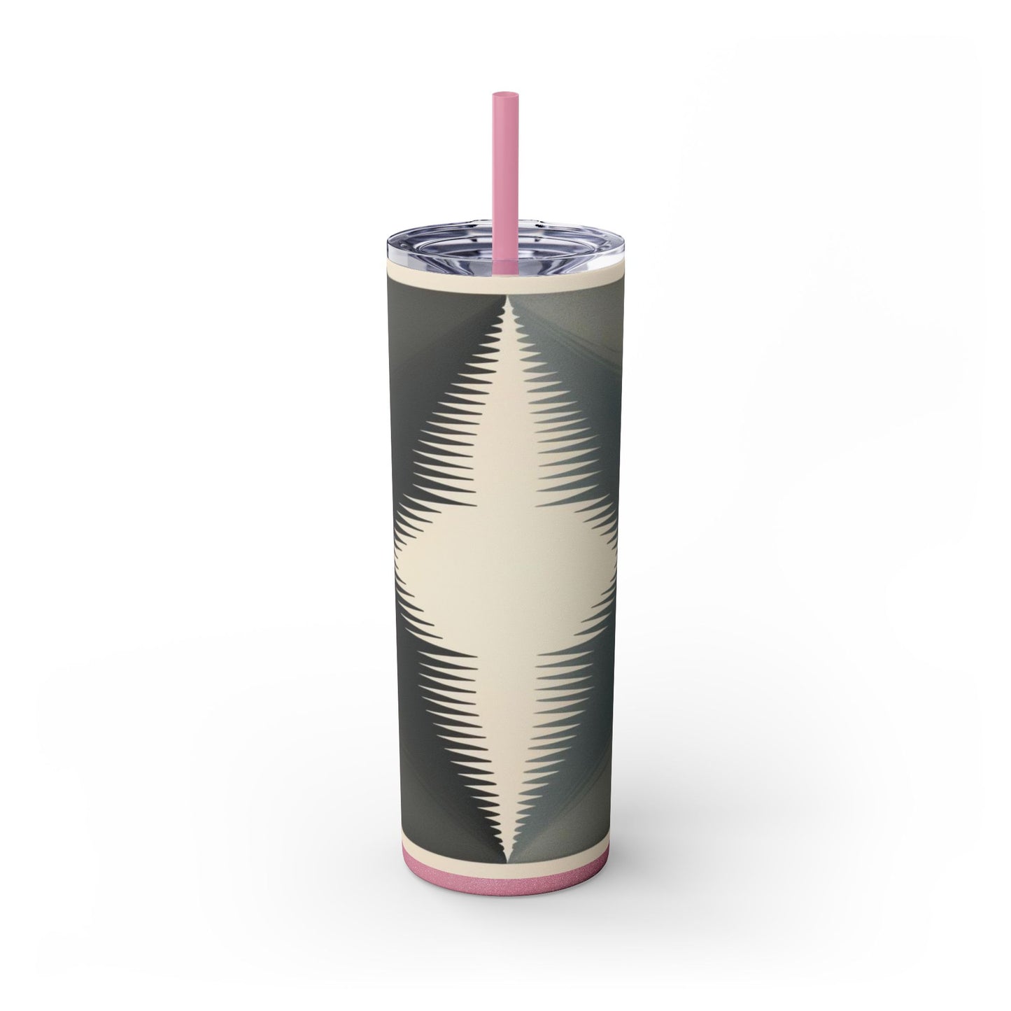 Optical Illusion Skinny Tumbler with Straw, 20oz