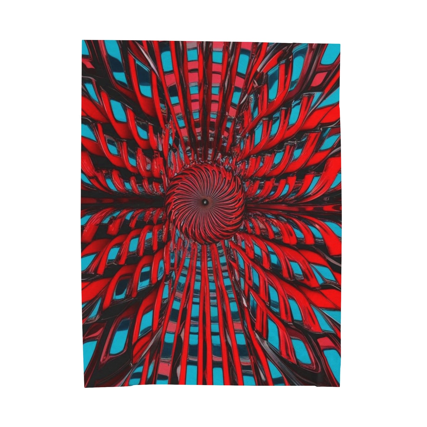 Velveteen Plush Blanket- Optical Illusion