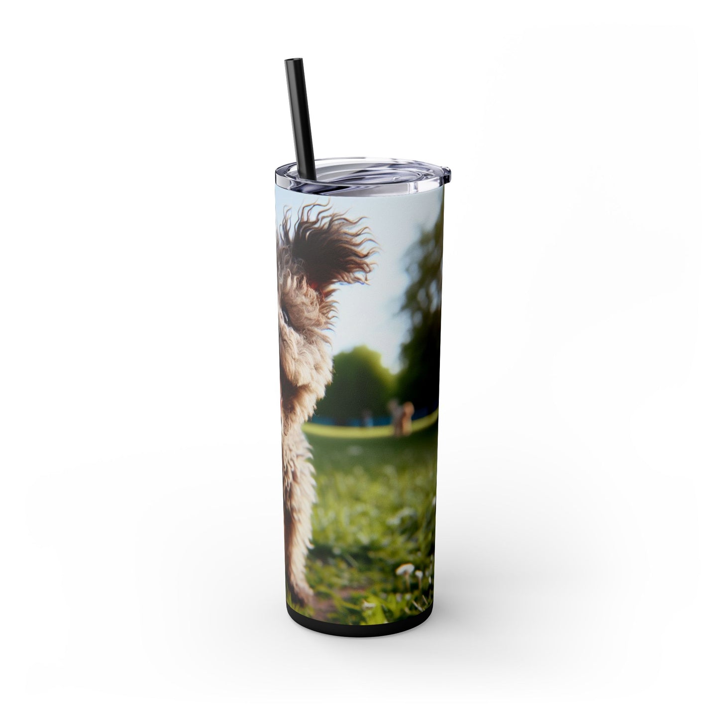 Pumi Skinny Tumbler with Straw, 20oz