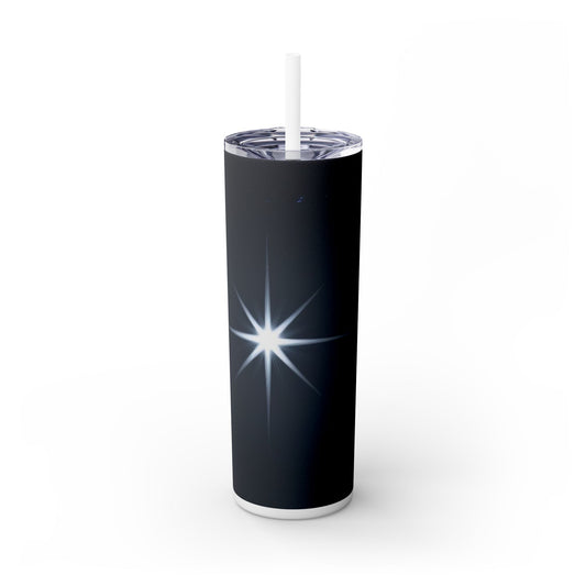 North Star Skinny Tumbler with Straw, 20oz