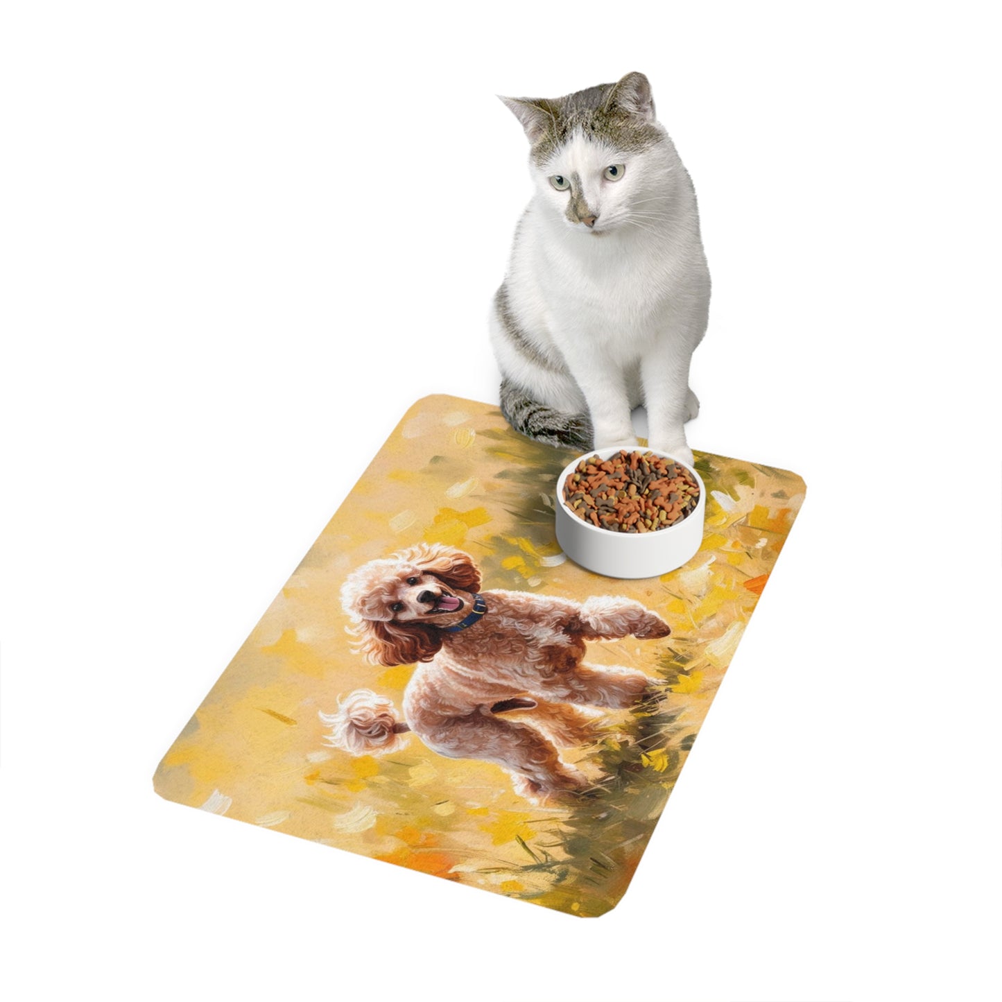 Pet Food Mat (12x18) - Miniature Poodle